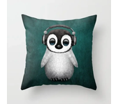 Cute little animals with headphones Plush pillowcase living Room  Throw Pillow Cushion Cover cushion covers 40x40,60x60 30x50