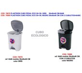 Plastiken cubo pedal eco 30+18l grafito 2 cubil 39x40x46cm 6448c