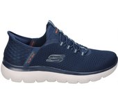 SKECHERS | Deportivas Skechers Slip-ins Summits High Range para Hombre – Zapatillas en Color Azul Navy – Sneaker Sin Cierre – Slip Ins – Fácil de Poner y Quitar Sin Manos – Arch Fit – Cómodas – Modelo 232457-NVY