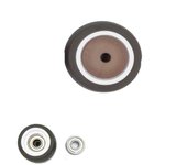 1/1.5/2 inch TPR Rubber Casters Forming Bearing Pulley Soft Coated Wheel Replacement Suitcase Wheel Parts For Furniture