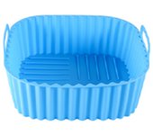 Air Fryer Silicone Basket Pot Square Non-stick Airfryer Baking Liner Mat Reusable Oven Tray Mold Kitchen Cooking Accessories