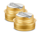 2 Pcs Brass Alcohol Burner Camping Stove with Gasket Cooktop Camping Backpacking Stove