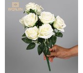 Rose Flower Bouquet Artificial Pink Red Flowers Wedding Decoration 9 Heads Silk Flowers Fake Roses Flores Home Decor Bunch