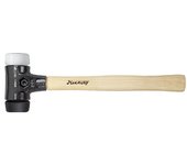 Wiha Martillo de cara blanda Safety de dureza media/muy duro con mango de madera Hickory, cabezal redondo (26582)