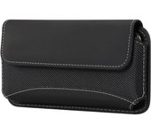 para Itel A33 Plus (2021)  Funda Cinturon Horizontal Piel y Nylon - Negro