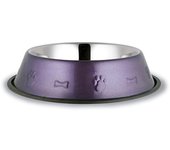 GAUN Plato perros y gatos inoxidable pintado 25 cm de diámetro