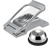 Cortador de huevos cocidos con perforador, de alambre de acero inoxidable, apto para lavavajillas, multifuncional.