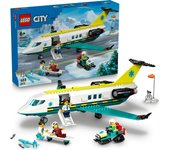 [PREVENTA] LEGO® City Ambulancia Aérea de Emergencia Set de Construcción con Avión de Juguete y Motonieve, Minifiguras de Paramédico, Piloto, Doctora y Esquiador, Idea de Regalo 60465