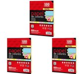 Folios de Papel de Colores A4 de 80g  100 Hojas en Blanco o Colores Variado  Fuerte, Pastel o Fluor o Blanco: ¡Despierta tu creatividad con vibrantes opciones de papel! (6 F-C）