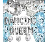 LaVenty décoration d'anniversaire dancing queen bleue décorations de fête dancing queen mamma mia décors de fête d'anniversaire disco décoration disco 70s