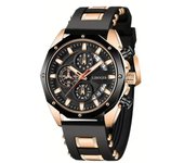 Reloj Fashion Correa de Silicona Reloj Calendar Multifunctional Reloj Deportivo Multicolor Reloj Profesional para Hombres