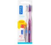 VITIS Pack Cepillo Dental Medio 2uds + Pasta Anticaries 15ml de REGALO ✅ Entrega 24/72h