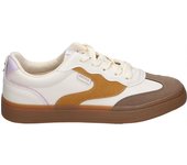 MTNG | Zapatillas Bajas Mustang Roy para Mujer – Deportiva en Color Arena con Detalles en Marrón y Camel – Sneaker con Cordones – Tendencia – Casual – Versátiles – Cómodas – Modelo 60825