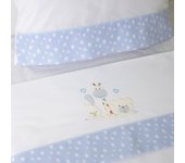 10XDIEZ Juego de sábanas cuna 068 bco/ - Tejidos suaves y resistentes que garantizan confort y protección para el bebé