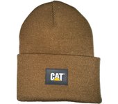 Gorro Marrón CAT Label Cuff Beanie Bronze Suave y Cálido