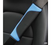 Car Seat Belt Cover Carbon Fiber Leather Crown Universal Auto Seat Belt Covers Shoulder Protection Car Accessories Interior