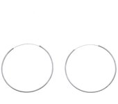 Pendientes Aro Plata MARY G 6 Cm Diametro
