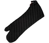 Fackelmann Manopla para barbacoa, cocina con Horno y leña 48X18Cm. Accesorios y guantes para hornos y altas temperaturas. Algodón, poliéster, Color Negro, 1 ud.