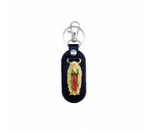 1pc Metal PU Leather Virgin Maria Mama Pendant Keyring Keychain Religious Ornament