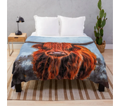 Fleece Throw Blanket Yak Highland Cow Home Decor,Cattle Portrait Art Super Soft Warm Plush Bed TV Blankets for Couch/Sofa/Travel