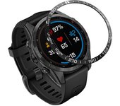 For Garmin Fenix 7 7X 6 6X Pro 6X Sapphire Bezel Ring Stainless Steel Engraved Time Unit Adhesive Scratch Resistant Case