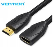 Vention cable alargador hdmi macho a hdmi hembra - 2m - color negro