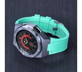 Modification Kit For Samsung Galaxy Watch 4 Classic 46mm Metal Case Rubber Bracelet For Samsung Watch 4Classic 46 Luxury Mod Kit