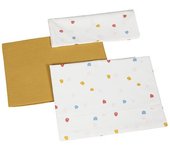 JUEGO SÁBANAS CUNA 120 X 60 (3 PIEZAS) TX-821 CLAIRE de Micuna. Diseño resistente con materiales de alta calidad para el descanso y bienestar del bebé.