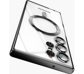Luxury Plating For Magsafe Case For Samsung Galaxy S24 S23 S22 Ultra Plus Lens Protector Magnetic Wireless Charging Accessories