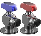All Copper Thicken Angle Valve Ball Core Hot and Cold Triangle Switch G1/2 4 Points Water Heater Toilet Large Flow Ball Valve