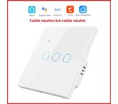 Smart Switch EU WiFi Smartlife Neutral Wire/No Neutral Wire Touch Light Switch 220V Works With Alexa Google Home 1/2/3/4 Gang