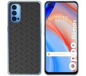 Tumundosmartphone Funda Gel Tpu para Oppo Reno 4 5G diseño Metal Dibujos