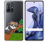 Funda Silicona Transparente para Xiaomi 11T 5G / 11T Pro 5G diseño Panda Dibujos