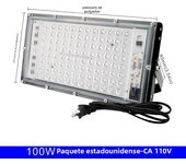 Led UV Floodlight 110V 220V 50W 100W Party Light 395nm 400nm IP65 Waterproof Ultraviolet Fluorescent Stage Lamp with US/EU Plug