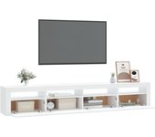 vidaXL Mueble de TV con luces LED blanco 240x35x40 cm