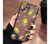 Cartoon Cute The Simpsons Phone Case For Apple iPhone 14 13 12 11 XS Mini Pro Max 8 7 XR X Matte Frosted Translucent
