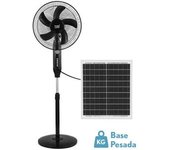 FABRILAMP Ventilador de Pie Solar Boreal Negro 30W con Puerto USB - Eficiencia Energética