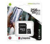 MicroSD Kingston Canvas Select Plus 256GB HC clase 10 ultra con adaptador