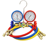 R410A R22 R134A R404A Freon Refill Kit Tool, Car Air Conditioner Pressure Gauge Set, Shock Resistant Pressure Gauge Adapter