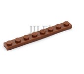 50pcs Moc Tiles Plate 1x8 3460 Short Piece DIY Enlighten Building Block Bricks Compatible with Assembles Particles Toys
