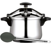 FAGOR Clásica Bombe 6 Olla Presión 6 Litros, Inducción, Express, Acero Inox. 18/10 Todas Cocinas, Fondo Termodifusor, , Plata