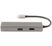 Coolbox Minidock4 USB-C Concentrador de Conexión Alámbrica - Alta Velocidad de Transferencia - Acero