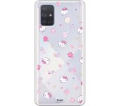 Funda original compatible con Samsung Galaxy A71 - Hello Kitty Patron Flower