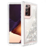 Heavy Duty Transparent Glossy for Samsung Galaxy S23 S24 Ultra S22 S21 S20 S10Plus Note 20 Shockproof Liquid Glitter Rugged Case
