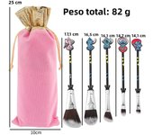 5pcs/set Stitch Makeup Brush Cute Cartoon Eye Shadow Powder Blusher Brush High Quality Soft Cosmetology Brush for Women