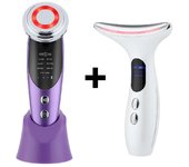 7in1 Face Lift Device EMS RF Microcurrent Skin Rejuvenation Facial Massager + 3Color Neck Face Beauty Device Removal Double Chin