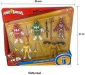 Imaginext Green Yellow Red Ranger Goldar Lord Zedd Heroes Villains Action Figures w/ Weapons Models Toys SABAN'S POWER RANGERS