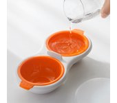 Mini Household Kitchen Egg Steamer with Lid Multifunctional Microwave Egg Cooker Egg Separation Steamed Egg Mold Kitchen Gadgets