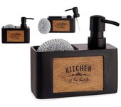 Factory Cuadros Dispensador de Jabón de Cocina con Esponja Michelin - Dimensiones del Producto: 6 X 15 X 13 Cm