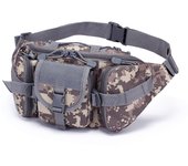 Riñonera multifuncional para deportes al aire libre, bolso de pecho impermeable de camuflaje de color sólido multifuncional para exteriores, bolso de hombro